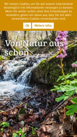 Vorschau der mobilen Webseite www.fsvf.de, Naturpark Fränkische Schweiz - Veldensteiner Forst