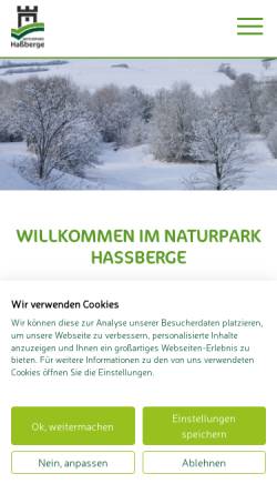 Vorschau der mobilen Webseite www.naturpark-hassberge.de, Naturpark Haßberge