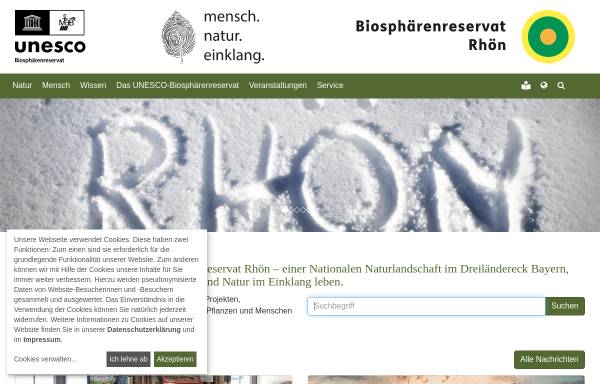 Vorschau von www.naturpark-rhoen.de, Naturpark und Biosphärenreservat Bayerische Rhön e.V.