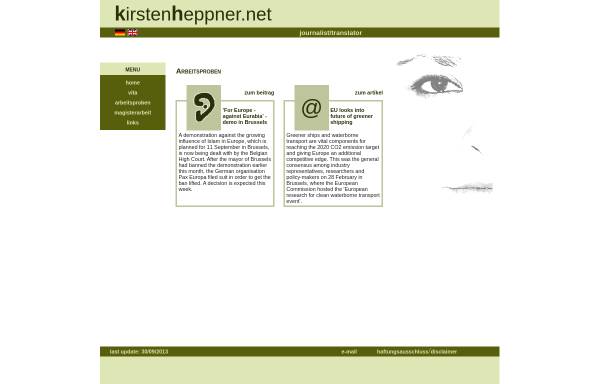 Vorschau von www.kirstenheppner.net, Heppner, Kirsten