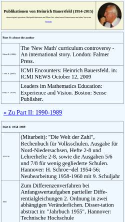 Vorschau der mobilen Webseite wwwhomes.uni-bielefeld.de, Bauersfeld, Heinrich