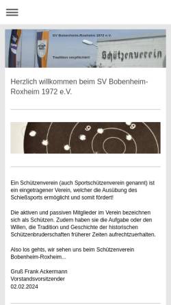 Vorschau der mobilen Webseite www.sv-bobenheim-roxheim.de, SV Bobenheim-Roxheim 1972 e.V.