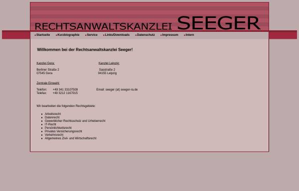 Vorschau von www.seeger-ra.de, Seeger Thorsten