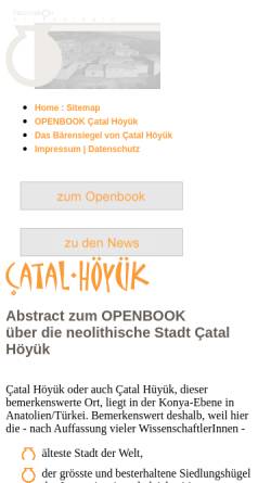 Vorschau der mobilen Webseite www.gabriele-uhlmann.de, Çatal Höyük