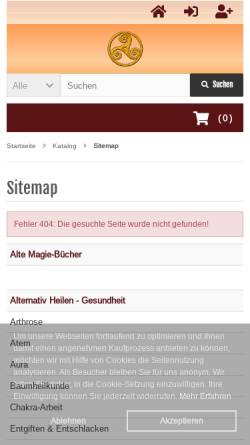 Vorschau der mobilen Webseite www.quabbalah-versand.de, Quabbalah-Versand