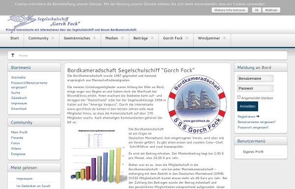 Vorschau von www.gorchfock.de, Deutsches Segelschulschiff Gorch Fock