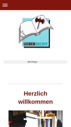 Vorschau der mobilen Webseite www.lesbenarchiv-frankfurt.de, Lesbenarchiv FfM