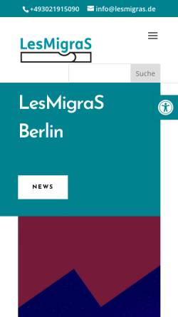 Vorschau der mobilen Webseite www.lesmigras.de, LesMigras