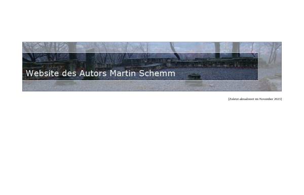 Unheimliche Fantastik - Homepage von Martin Schemm