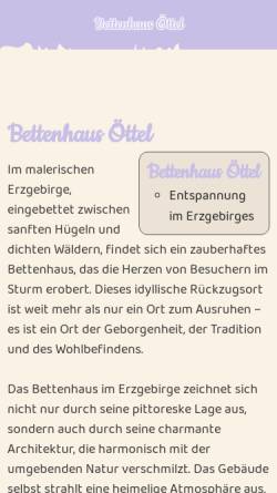 Vorschau der mobilen Webseite www.bettenhaus-oettel.de, Dormiente, Klaus Oettel