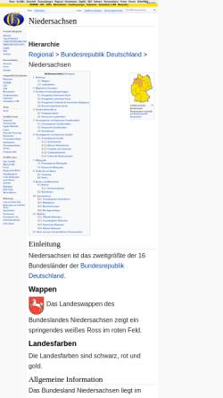 Vorschau der mobilen Webseite wiki-de.genealogy.net, GenWiki - Niedersachsen