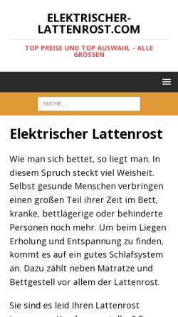 Vorschau der mobilen Webseite www.lattenrost-matratzen.de, Lattenrost-Matratzen.de, Sascha Spies
