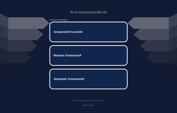 Vorschau von www.licut-schaumstoffe.de, LiCut-Schaumstoffe, Sven Linke