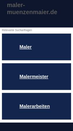 Vorschau der mobilen Webseite www.maler-muenzenmaier.de, Maler Münzenmaier