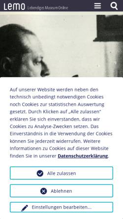 Vorschau der mobilen Webseite www.dhm.de, Benn, Gottfried