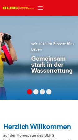 Vorschau der mobilen Webseite kv-limburg-weilburg.dlrg.de, DLRG Kreisverband Limburg-Weilburg e.V.
