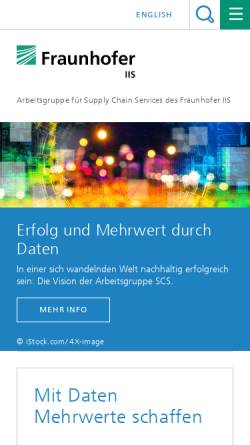Vorschau der mobilen Webseite www.atl.fraunhofer.de, Fraunhofer Anwendungszentrum