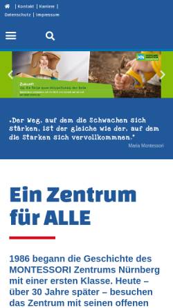 Vorschau der mobilen Webseite montessori-nuernberg.de, Montessori-Zentrum Nürnberg