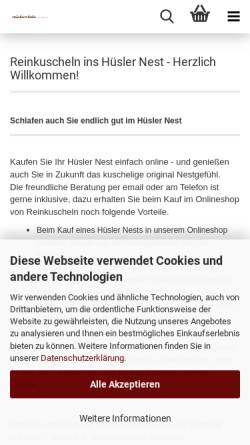 Vorschau der mobilen Webseite www.reinkuscheln.de, Reinkuscheln - Blaeschke und Wintner GbR