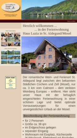 Vorschau der mobilen Webseite www.haus-luzia.de, Ferienwohnung Haus Luzia