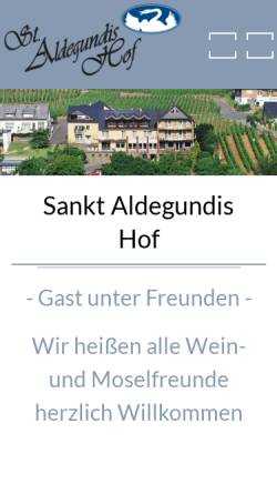 Vorschau der mobilen Webseite www.st-aldegundishof.de, St. Aldegundis-Hof - Weingut Kölsch Scheid Erben