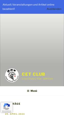 Vorschau der mobilen Webseite www.cetclub.ch, CET-Club Baselland