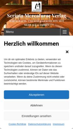 Vorschau der mobilen Webseite scripta-mercaturae.de, Scripta Mercaturae Verlag