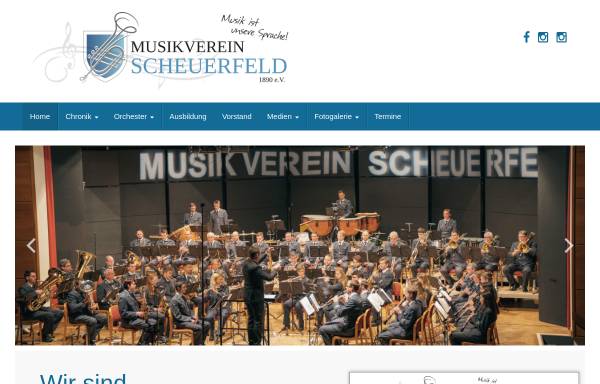 Vorschau von www.mv-scheuerfeld.de, Musikverein Scheuerfeld 1890 e. V.