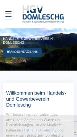 Vorschau der mobilen Webseite hgvdomleschg.ch, Handels- und Gewerbeverein Domleschg