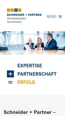 Vorschau der mobilen Webseite www.schneider-wp.de, Schneider + Partner GmbH