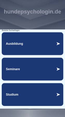 Vorschau der mobilen Webseite www.hundepsychologin.de, Marion Brehmer