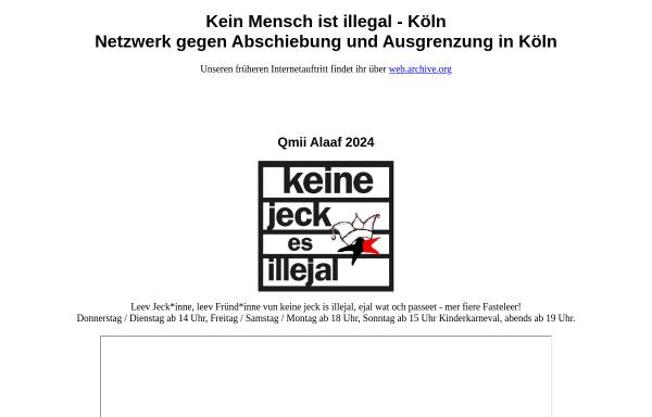 Vorschau von www.kmii-koeln.de, Kein Mensch ist illegal
