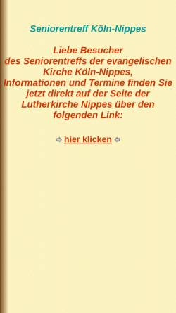 Vorschau der mobilen Webseite www.senioren-treff-nippes.de, SeniorenNetzwerk Köln-Nippes