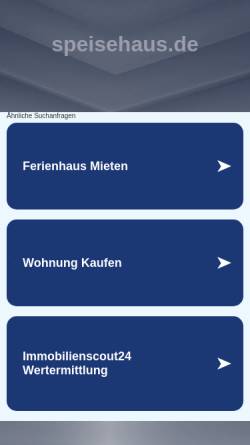 Vorschau der mobilen Webseite www.speisehaus.de, Speisehaus Hutter & Schulz