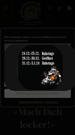 Vorschau der mobilen Webseite www.woinemer-hausbrauerei.de, Woinemer Hausbrauerei