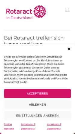 Vorschau der mobilen Webseite www.rotaract.de, Rotaract Deutschland