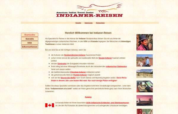 Vorschau von www.indianerreisen.com, American Indian Travel Center - Indianer-Reisen