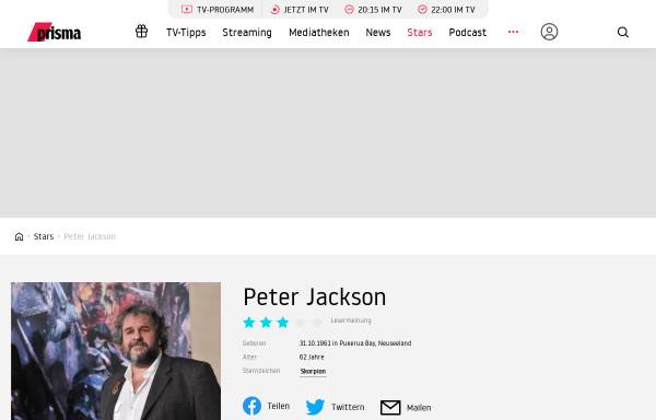 Prisma online: Peter Jackson