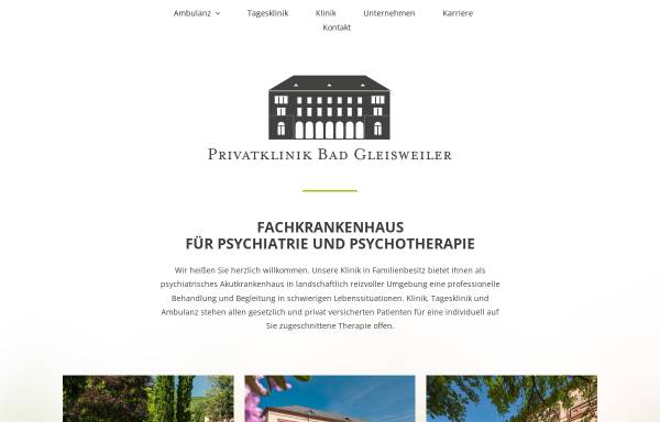 Vorschau von www.privatklinik-bad-gleisweiler.de, Privatklinik Bad Gleisweiler