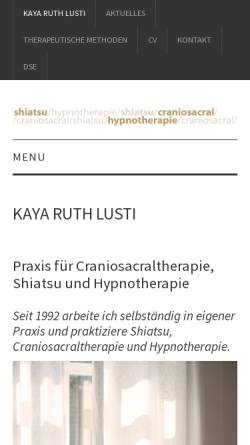 Vorschau der mobilen Webseite www.kayalusti.ch, Kaya Ruth Lusti