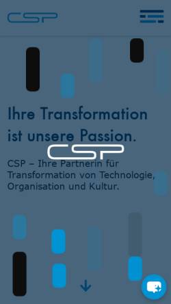 Vorschau der mobilen Webseite www.csp-ag.ch, CSP AG
