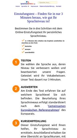 Vorschau der mobilen Webseite www.sprachen-lernen24.de, HDS-Warenhandel - Hahn Bruno
