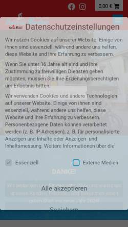 Vorschau der mobilen Webseite becker-lemgo.de, Fahrrad Becker