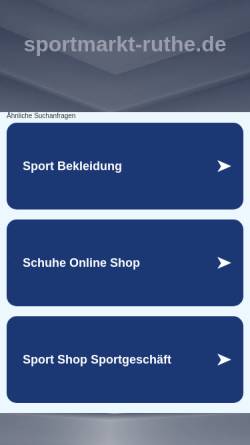 Vorschau der mobilen Webseite www.sportmarkt-ruthe.de, Sportmarkt Ruthe