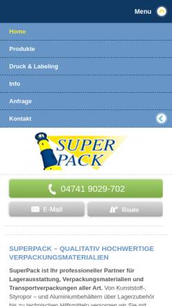 Vorschau der mobilen Webseite www.superpack.de, Superpack
