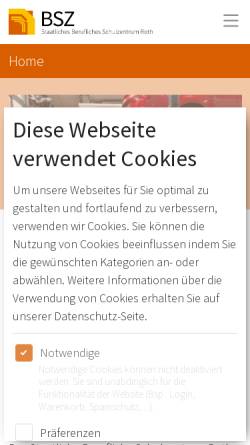 Vorschau der mobilen Webseite www.bsz-roth.de, Berufsschule Roth
