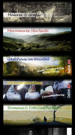 Vorschau der mobilen Webseite www.maramures.de, Die Maramures im Norden von Rumänien