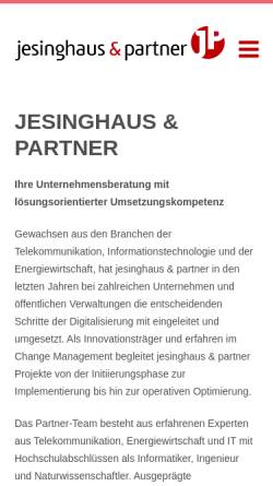 Vorschau der mobilen Webseite www.jesinghaus-partner.com, Jesinghaus & Partner