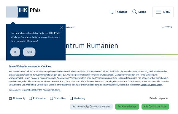 Vorschau von www.pfalz.ihk24.de, Rumänien Homepage der IHK Pfalz