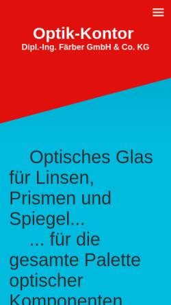 Vorschau der mobilen Webseite www.optisches-glas.de, Optik-Kontor